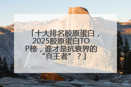 十大排名胶原蛋白，2025胶原蛋白TOP榜，谁才是抗衰界的 “真王者”？